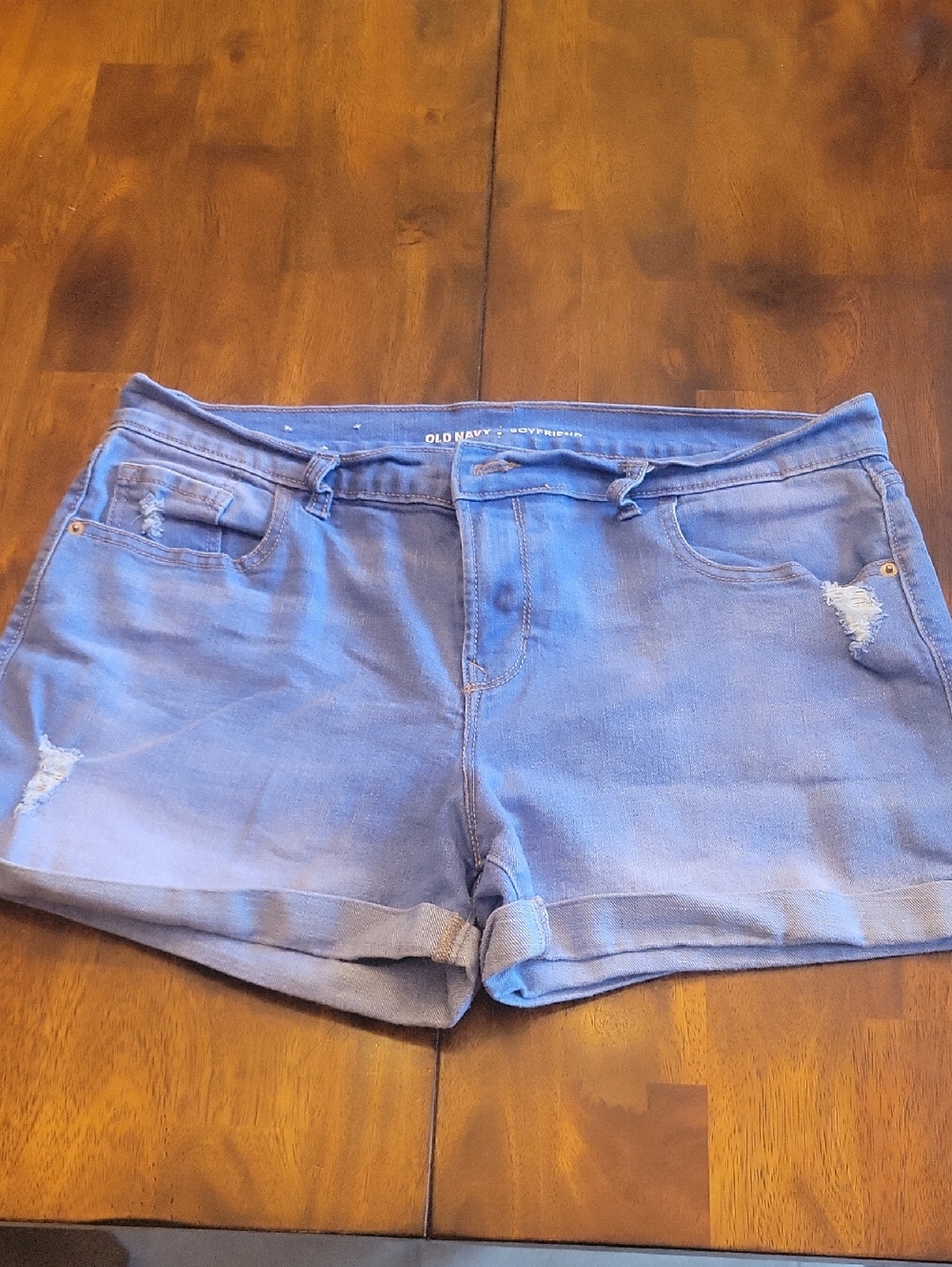 Old Navy Light Blue Distressed Denim Shorts